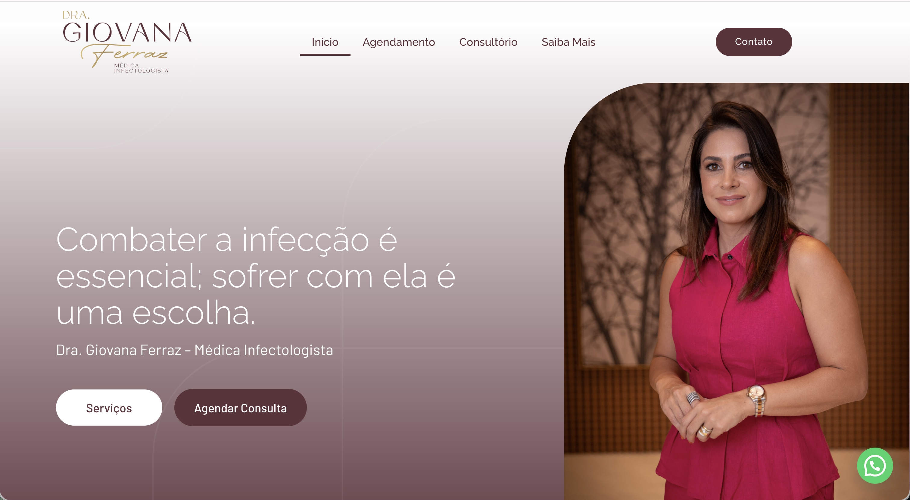 Site atual da Dra. Giovana Ferraz